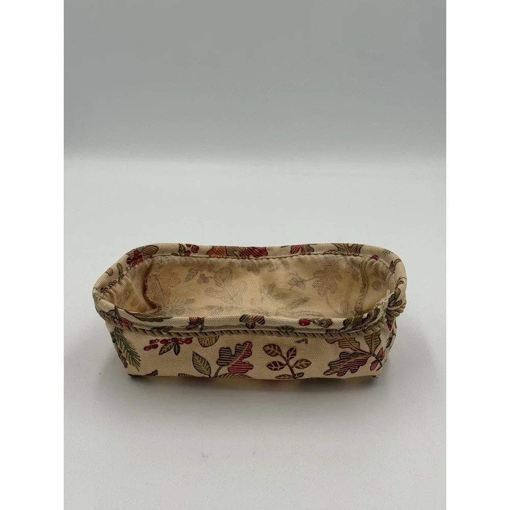 Longaberger Small Loaf Biscuit Basket Autumn Path Corded Fabric DI Liner Only